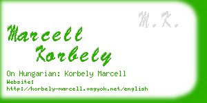marcell korbely business card